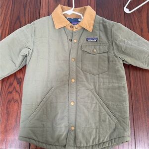 Patagonia Green and Tan Quilted/Cordurouy Jacket
